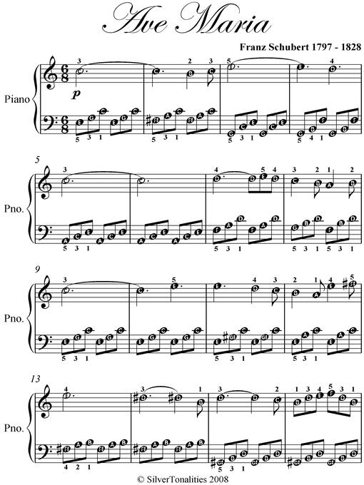 Title details for Ave Maria Easy Piano Sheet Music by Franz Schubert - Wait list